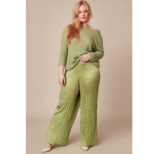 Vince Green Crushed Pull On High Waist Pants